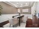 Formal dining room with hardwood floors and modern lighting at 501 Alucio Ct, Matthews, NC 28104