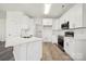 Modern kitchen with stainless steel appliances and white cabinetry at 6518 Afterglow Dr, Indian Trail, NC 28079