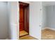 Elegant home elevator with wood interior and hardwood floors at 701 N Church St # 9, Charlotte, NC 28202