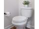 Clean bathroom with a toilet and updated fixtures at 748 Inwood Hill Dr, Gastonia, NC 28056