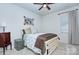 Cozy bedroom with a double bed and nightstand at 8119 Merryvale Ln, Charlotte, NC 28214