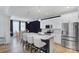 Modern kitchen with white cabinets, quartz countertops, and island at 8119 Merryvale Ln, Charlotte, NC 28214