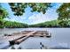 Community boat docks on a calm lake at 8119 Merryvale Ln, Charlotte, NC 28214