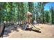 Modern playground with a slide and climbing structure at 8119 Merryvale Ln, Charlotte, NC 28214