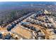 Beautiful aerial view of a residential neighborhood with well-maintained lawns and modern homes near a wooded area at 975 Shorthill Ln, Fort Mill, SC 29715