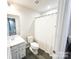 Simple bathroom with tub shower combination and vanity at 1163 Ryan Meadow Dr, Monroe, NC 28110