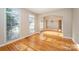 Breakfast room with hardwood floors and access to the kitchen at 11805 Prestmoor Ct, Charlotte, NC 28262