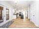 Modern kitchen with island and stainless steel appliances at 13234 Hidcote Ct, Huntersville, NC 28078