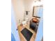 Stylish powder room with modern vanity and glass sink at 13234 Hidcote Ct, Huntersville, NC 28078