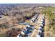 Aerial view of a neighborhood with the house highlighted at 1529 Cannan Mountain Dr, Newton, NC 28658