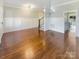 Spacious dining room with hardwood floors and open concept at 2219 Lochview St, Pineville, NC 28134