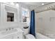 Clean bathroom with soaking tub and updated vanity at 320 Belwood Dr, Belmont, NC 28012