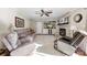 Spacious living room with stone fireplace and built-in shelving at 320 Belwood Dr, Belmont, NC 28012