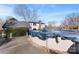 Above ground pool with cover in backyard at 320 Belwood Dr, Belmont, NC 28012