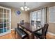 Dining room features hardwood floors and a view to the backyard at 36190 Millingport Rd, New London, NC 28127