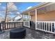 Back deck with fire pit and seating area at 489 Maple Ridge Cir, Salisbury, NC 28147