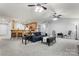 Spacious living room with vaulted ceiling, fireplace and hardwood floors at 489 Maple Ridge Cir, Salisbury, NC 28147