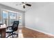 Sunlit office space with wood floors and window at 489 Maple Ridge Cir, Salisbury, NC 28147