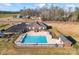 Community swimming pool and surrounding area at 489 Maple Ridge Cir, Salisbury, NC 28147