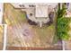 Aerial view of the backyard with pergola and patio at 79031 Ridgehaven Rd, Lancaster, SC 29720