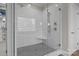 Modern shower with decorative tile at 110 Lynbrook Dr, Davidson, NC 28036