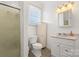 Simple bathroom with vanity and tiled floors at 111 Green Dr, Richburg, SC 29729