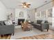 Living Room with fireplace, two gray sofas, and a coffee table at 1115 Ross Brook Trce, York, SC 29745