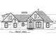 Front view blueprint of a modern farmhouse with white siding and an entry gable at 295 Tradition Dr, Mount Gilead, NC 27306