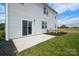 Private patio with a concrete slab and surrounding landscaping at 4626 Harris Elliot Rd, Lincolnton, NC 28092