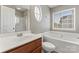 Bathroom with tub, shower, and vanity at 5851 Brookfield Pointe Dr, Charlotte, NC 28216