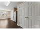 View of kitchen with pantry and stainless steel refrigerator at 5851 Brookfield Pointe Dr, Charlotte, NC 28216