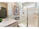 Bathroom with vanity, toilet, and a large shower at 6911 Fauna Dr # 60, Charlotte, NC 28215