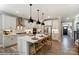 Modern kitchen with an island and white cabinets at 6911 Fauna Dr # 60, Charlotte, NC 28215