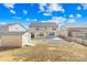 Spacious backyard with patio, shed, and gravel area at 7405 Bosson Sw St, Concord, NC 28025