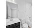 Simple bathroom with single vanity and shower/tub combo at 7405 Bosson Sw St, Concord, NC 28025