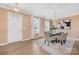 Dining room with chandelier, and view into entryway at 7405 Bosson Sw St, Concord, NC 28025