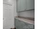 Modern butler's pantry with green cabinets and grey countertops at 835 Museum Dr, Charlotte, NC 28207