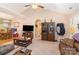 Living room with a vaulted ceiling, comfortable seating, and an open floor plan at 1195 Allison Bluff Trl, Rock Hill, SC 29732