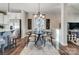 Kitchen dining area with a round table and four chairs at 128 Shay Crossing Rd, Salisbury, NC 28146