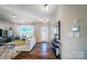 Bright living room with hardwood floors and ample natural light is ready for move-in at 128 Shay Crossing Rd, Salisbury, NC 28146