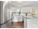 Modern kitchen with stainless steel appliances and white cabinets at 2525 Oxford Cir, Lancaster, SC 29720