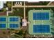 Aerial view of tennis and pickleball courts at 4998 Looking Glass Trl, Denver, NC 28037
