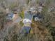Aerial view showing home's location, backyard, and surrounding neighborhood at 531 Elm St, Salisbury, NC 28144