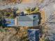 An overhead view of the house, highlighting its roofline and backyard at 531 Elm St, Salisbury, NC 28144