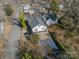 Aerial view showcasing the house and backyard with a pool at 531 Elm St, Salisbury, NC 28144