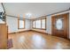 Hardwood floors and wood trim accent this spacious living room at 531 Elm St, Salisbury, NC 28144