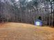 Large backyard with a storage shed nestled among the trees, providing ample space and utility at 109 Belfry Loop, Mooresville, NC 28117