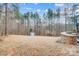 Large grassy backyard, wooded boundary and shed creates a tranquil outdoor setting at 109 Belfry Loop, Mooresville, NC 28117