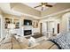 Living room with hardwood floors, built-ins and fireplace at 109 Rob Ln, Mooresville, NC 28117