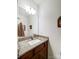 Bathroom featuring a granite countertop and a stylish mirror at 1108 Township Pkwy, Belmont, NC 28012